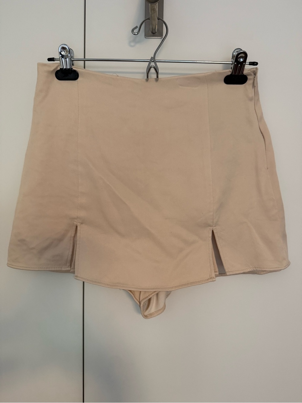 Neutral Mini Skort in Beige